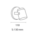 Spot 1 luz para lampara GU10 dicro Led negro-blanco