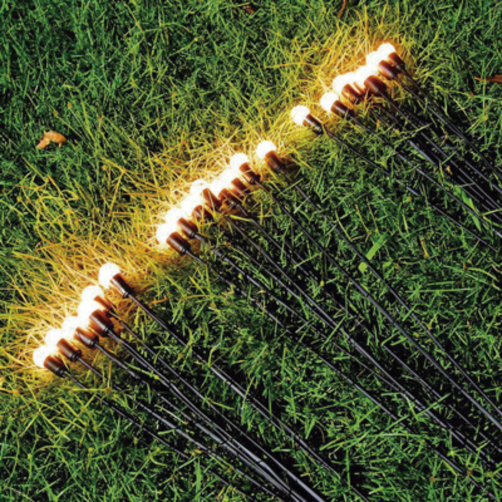 LUMINARIA DE JARDIN ESTANCA AUTONOMA SOLAR TIPO ALGODON DE 71 CM