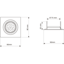 Embutido para lámpara dicro antideslumbrante 90mmx90mm GU10 10cm blanco texturado