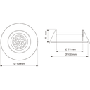 Embutido Ø110mmx108mm para lámpara dicroica GU10 blanco texturado