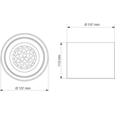 Plafón Movible Ø137x110mm para Lámpara AR111 20cm blanco