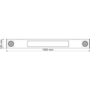 Plafón de 2 dicro + 1PLL de 36w GU10 1000x98x80mm blanco texturado