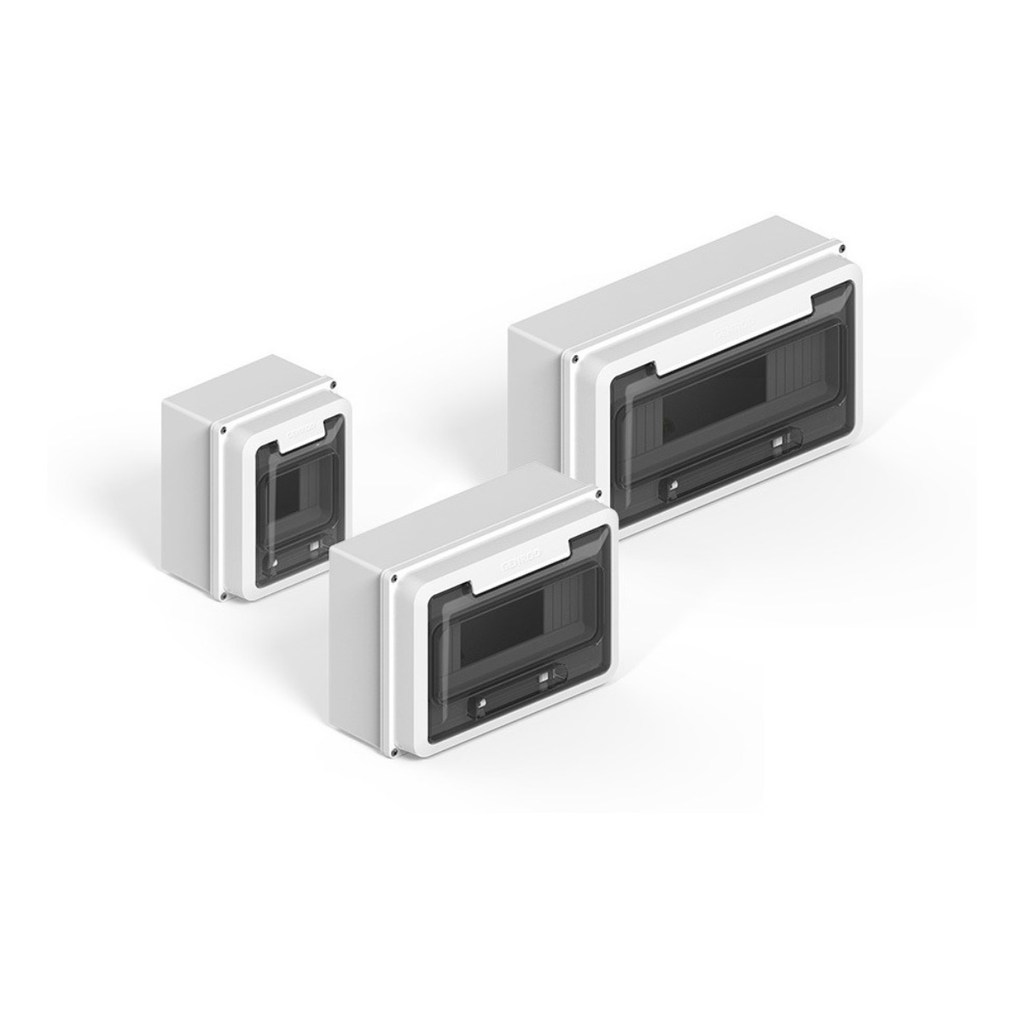 Caja p/Pilar para 4 Mod DIN con premarcado (IP 65)