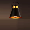 Colgante Negro con detalles color cobre E27
D25cm