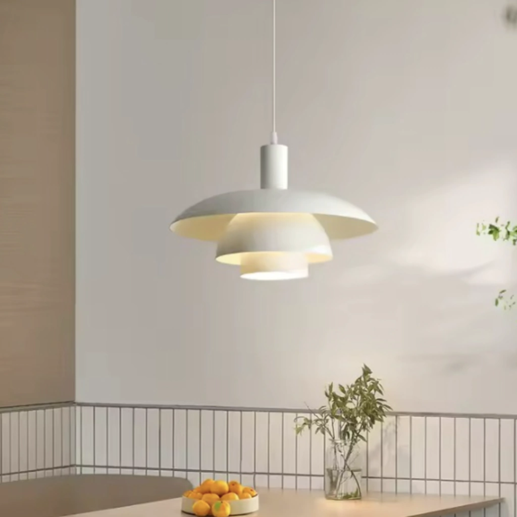 Colgante metalico Blanco E27 D38cm