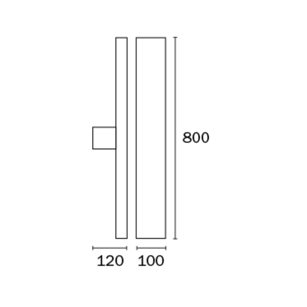 APLIQUE PARED XXL 2xG9 Alum POLICARBONATO TRANS Negro