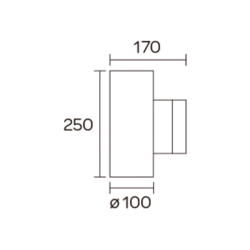 Aplique de Pared BIDIRECCIONAL Negro