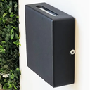Aplique interior/exterior unidireccional de aluminio para G9 Negro