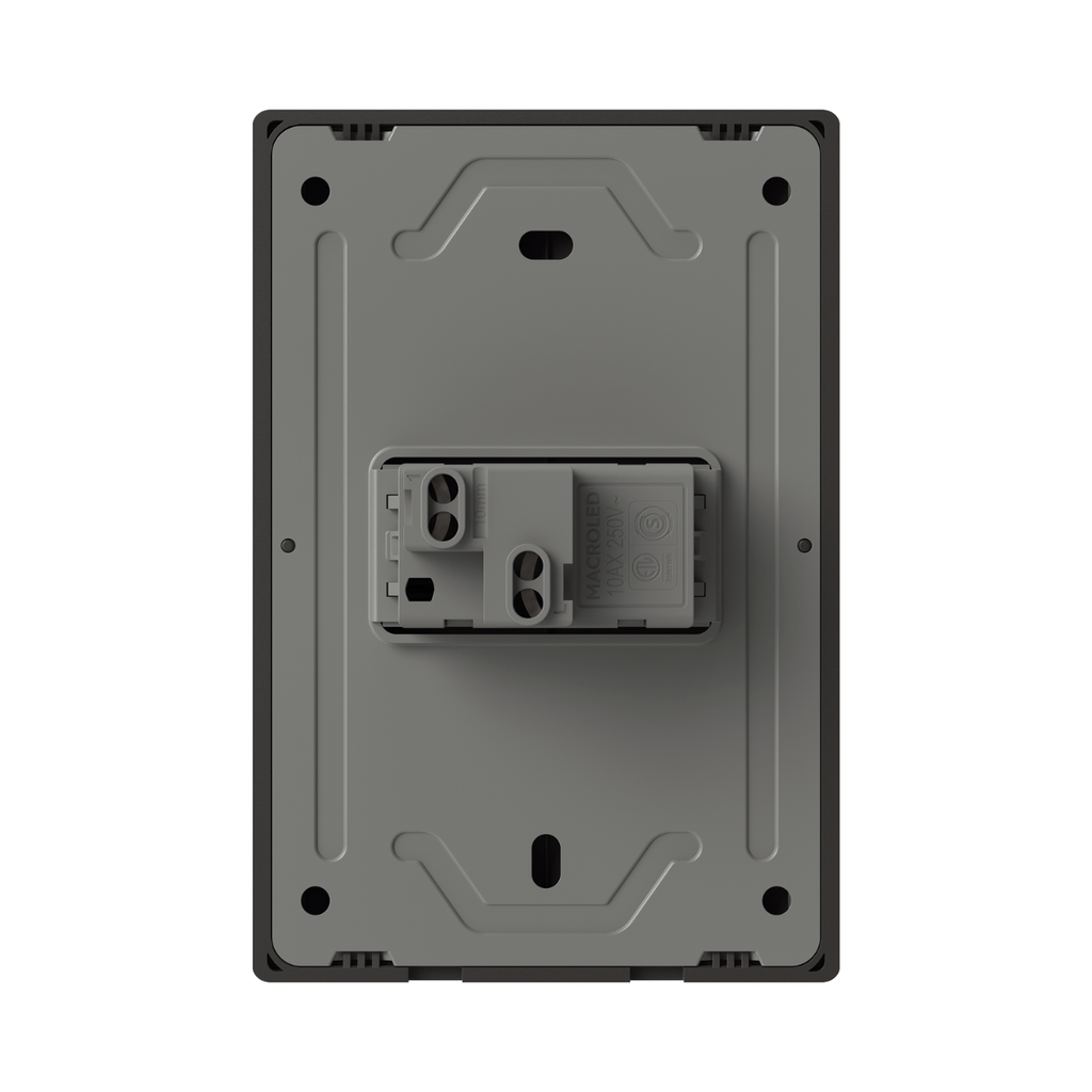 TIMBRE MILAN GRIS MACROLED, AC 250V, 10A MAX. BASTIDOR METALICO