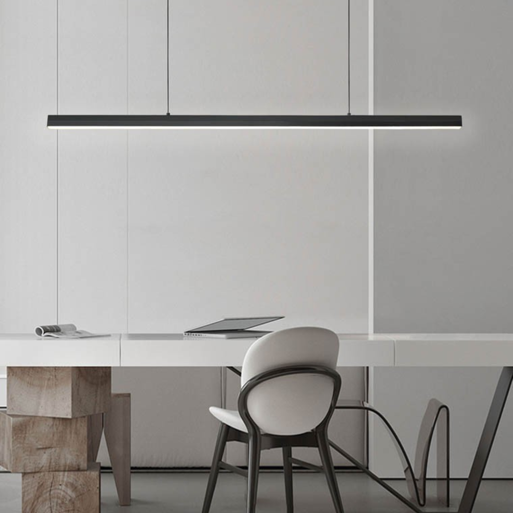 Colgante lineal negro ø110cm 18w de led