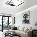 Plafon integrado de 3 cuadrados satinado y negro de 42w led
