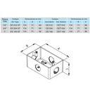 Caja para bastidor sin tapa Daisa - Uso interior, rosca 3/4"