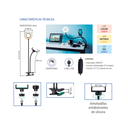 ARO A LED CON BRAZO FLEXIBLE Y CLIP SUJETADOR - 12W - USB 5V - Luz Cálida/Natural/Día - Dimerizable - Plástico / Aluminio