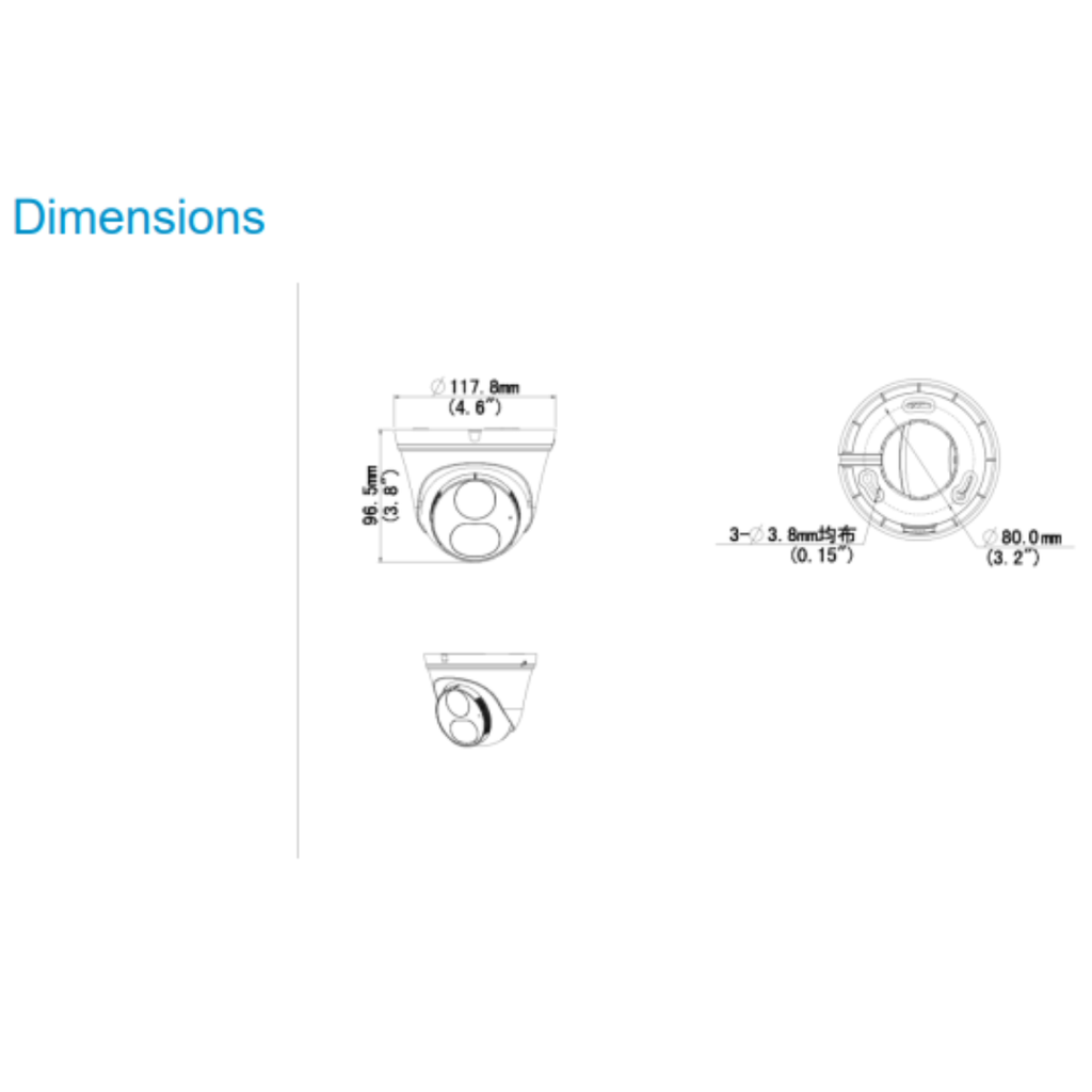 CÁMARA ANALÓGICA DE TORRETA DE 5 MP, LUZ DUAL INTELIGENTE