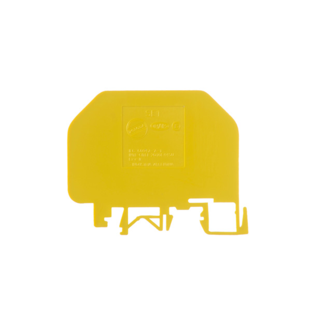 Separador 64x52mm. espesor de 1mm. color amarillo. SE1-D