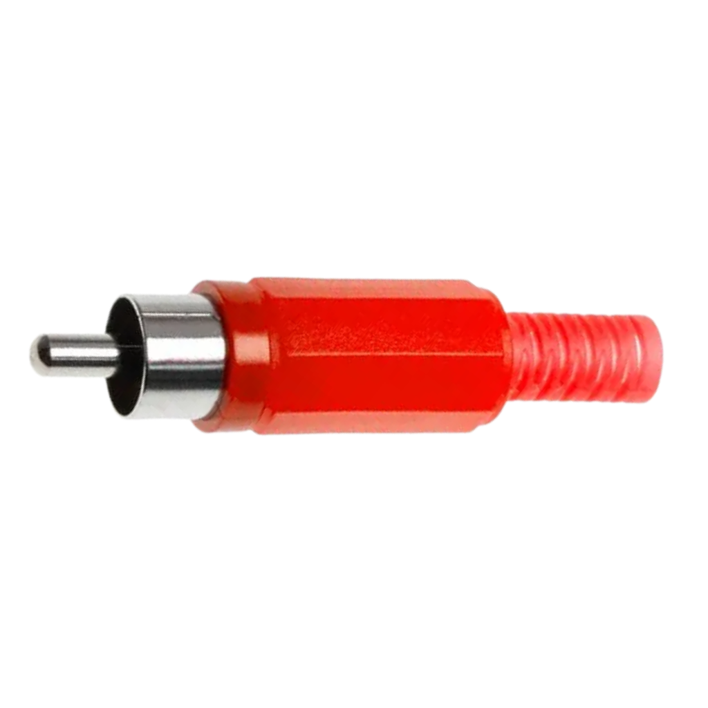 RCA PLASTICA MACHO ROJO
