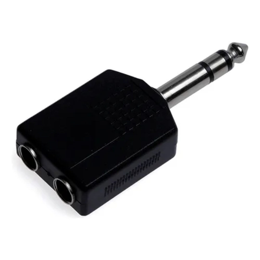 ADAPTADOR 1-PLUG 6.5 ST A 2 JACK 6.5 ST