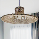 NERVO LAMPARA AVELLINO TEJIDA EN HILO YUTE 15X55X20