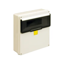 Cajas Plasticas de Exterior con sección ciega y riel DIN de Superficie 12 Módulos Exterior:300 x 285 x 113 mm