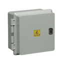 Gabinetes Plasticos de Exterior con cerradura, puerta gris y chapa en el fondo de Superficie interior:280 x 280 x 150 mm Exterior:315 x 330 x 175 mm