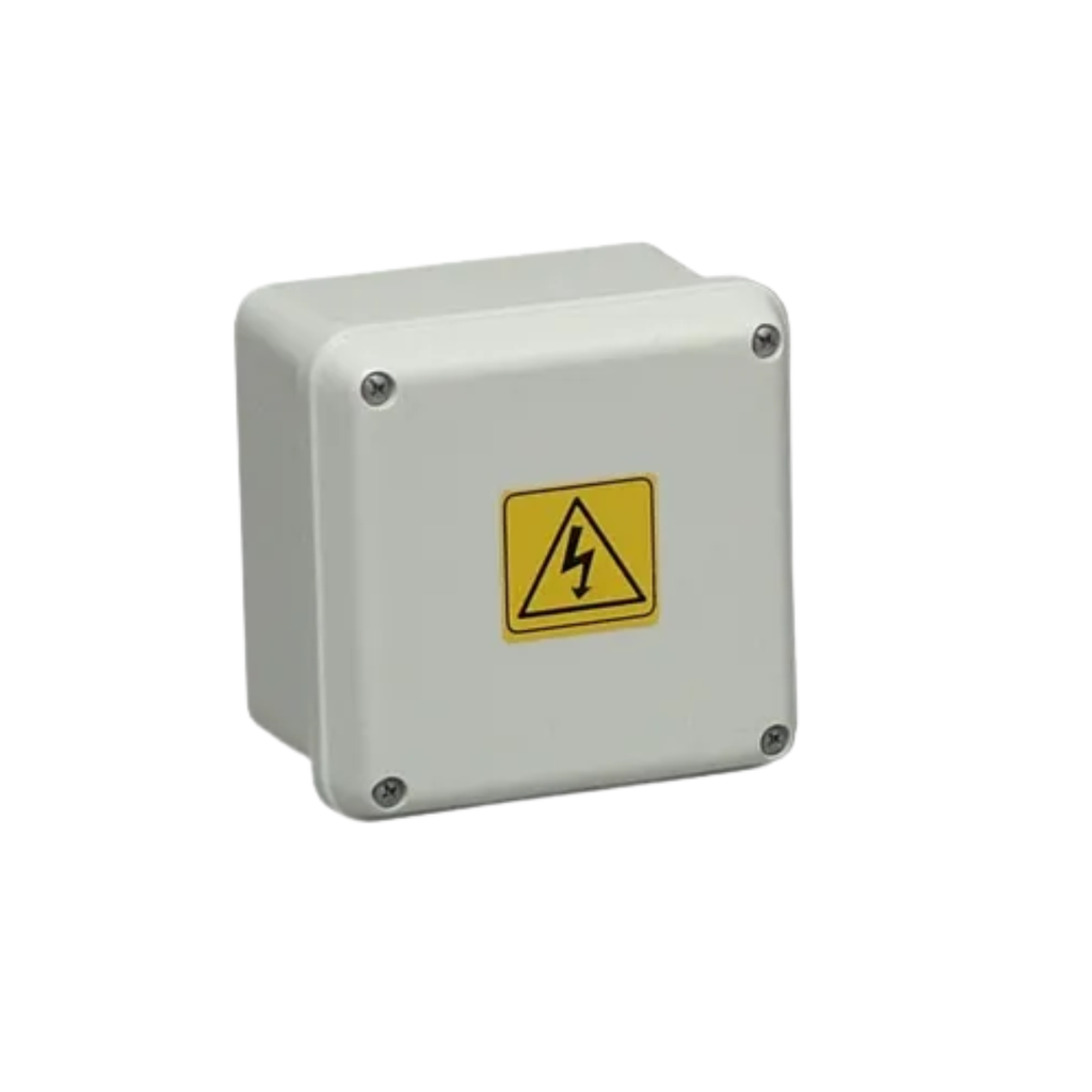 Cajas de Paso Plasticas blancas de Exterior de Superficie interior:104 x 104 x 77 mm Exterior:115 x 115 x 81 mm