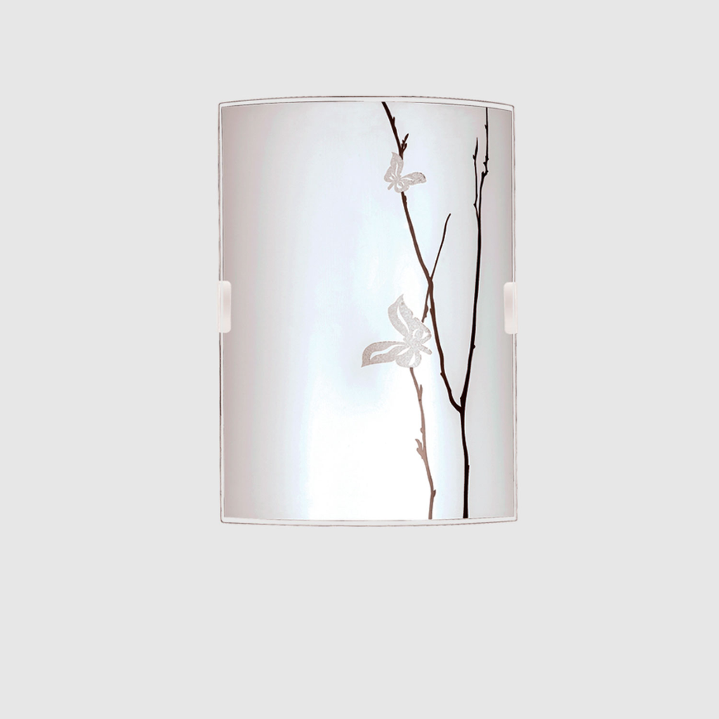 Dis-Aplique difusor "CANNES" (25x18 cm c/base blanca) BLANCO