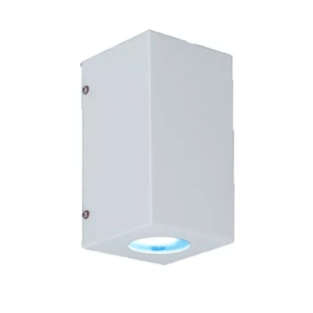 Aplique difusor "MONACO" bi 2x GU-10 (95x95x182mm) BLANCO TEXTURADO