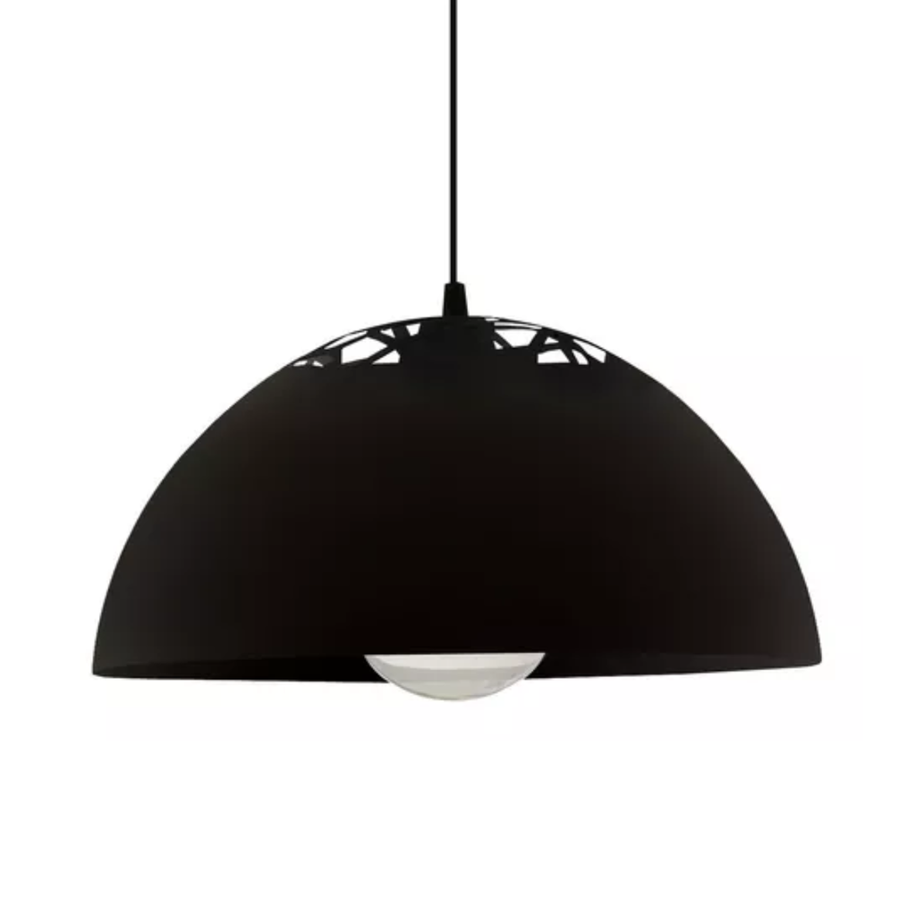 Colgante "FRIAS" de chapa Ø 400 mm. NEGRO TEXT