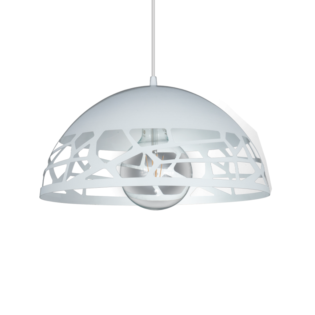 Colgante "OVIEDO" de chapa Ø 400 mm. BLANCO TEXTURADO