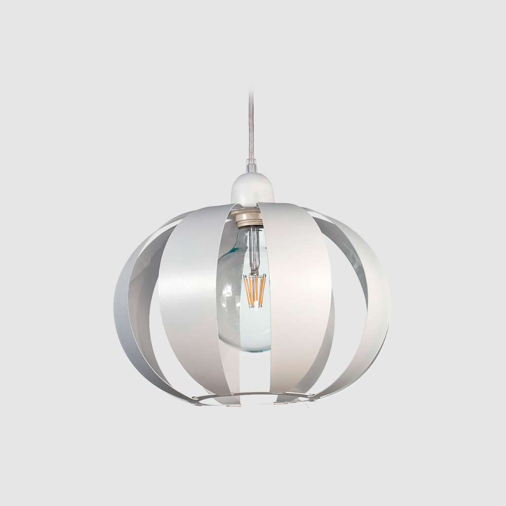 Colgante "FLORALIS" (Ø 300 H:295 mm.) BLANCO TEXTURADO