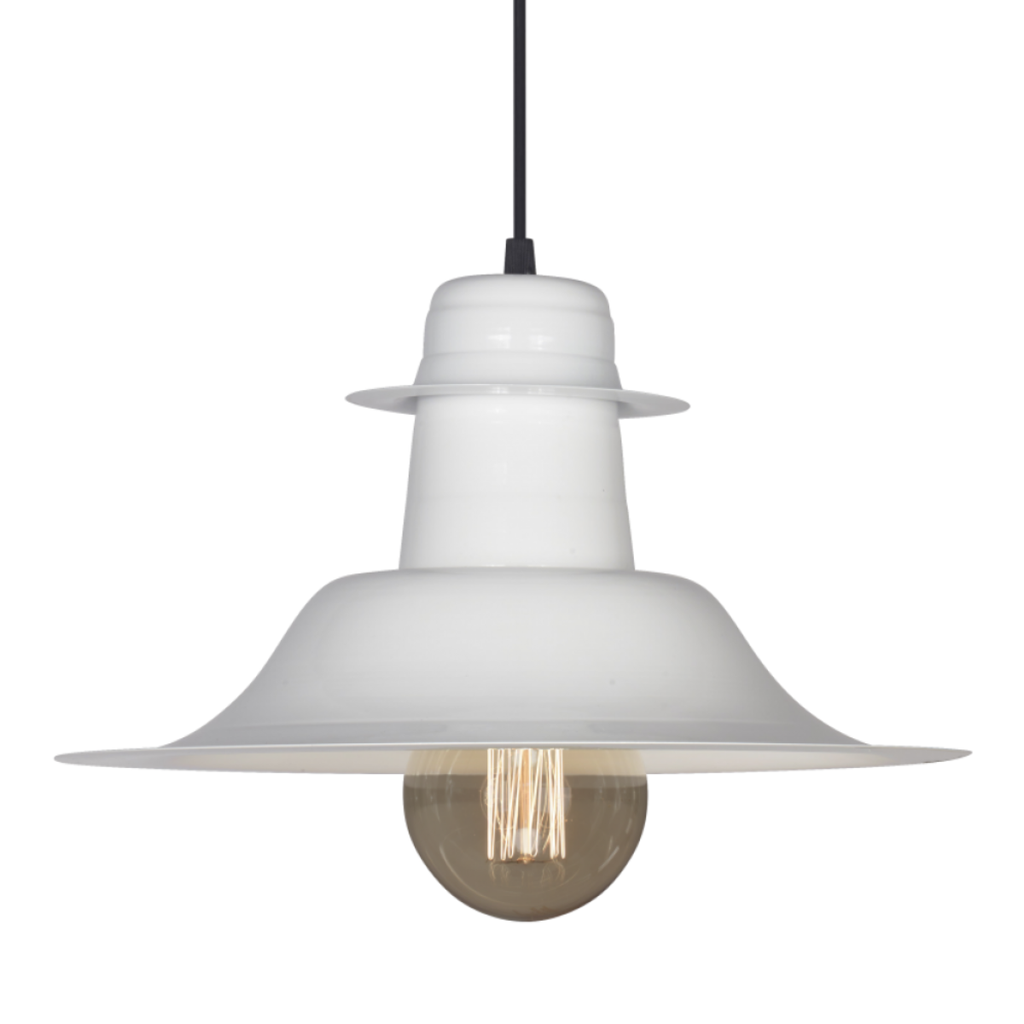 Colgante de chapa dia. 35 cm. "SOMBRERO" BLANCO