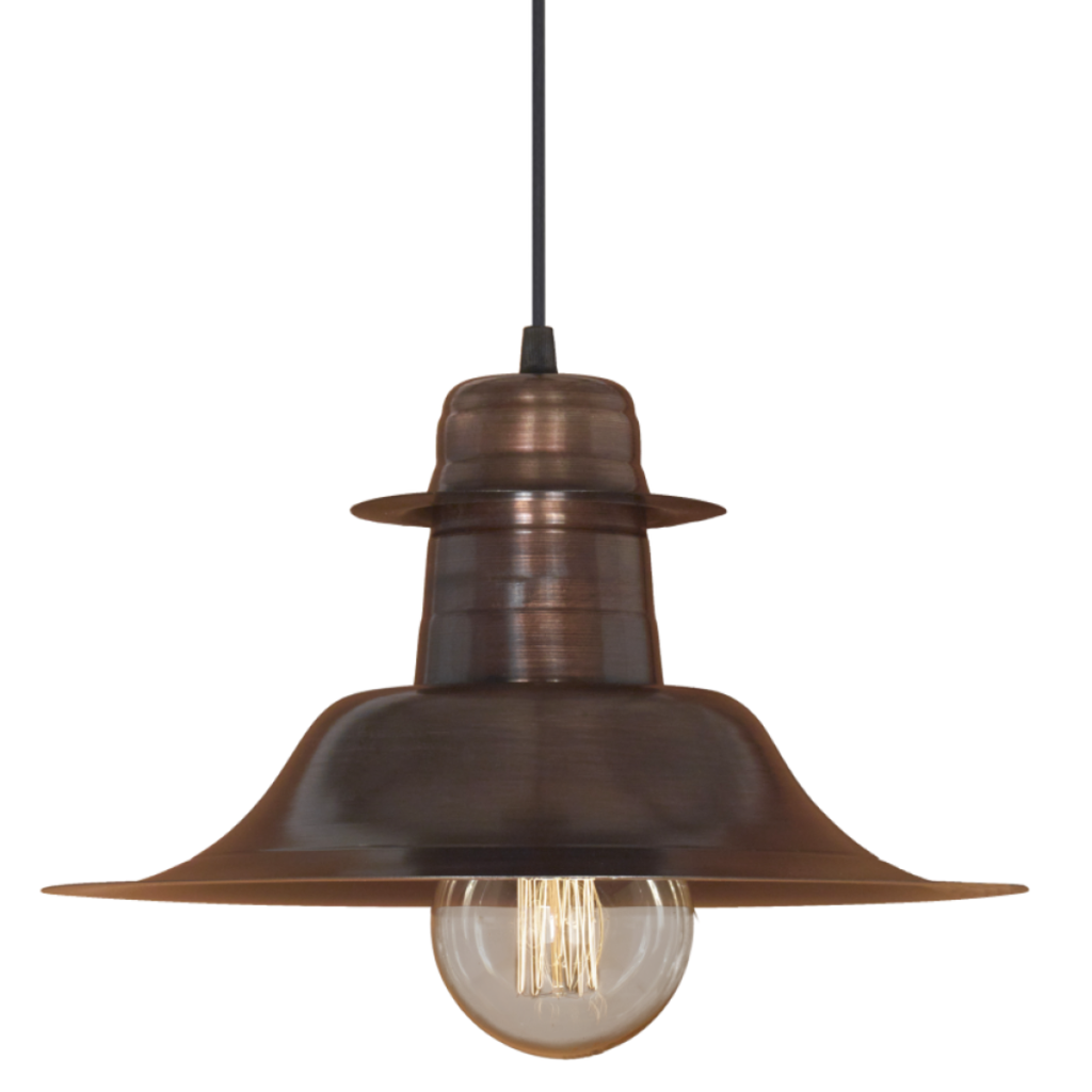 Colgante de chapa dia. 35 cm. "SOMBRERO" COBREADO