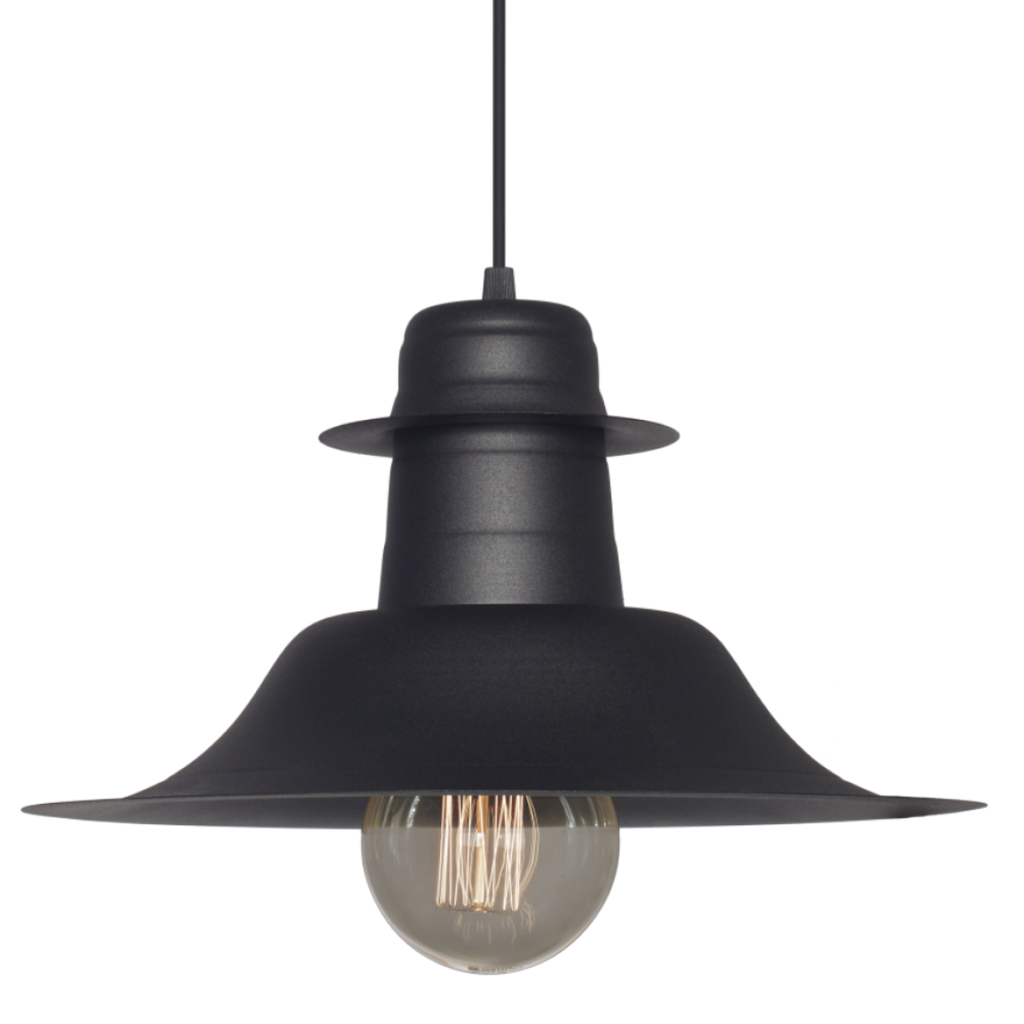 Colgante de chapa dia. 35 cm. "SOMBRERO" NEGRO TEXT