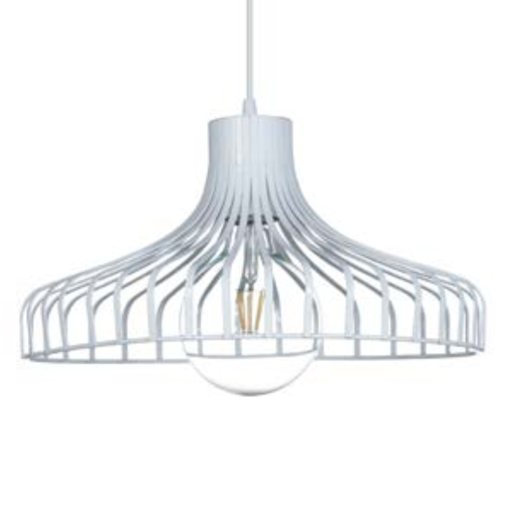 Colgante "VIANA" (Ø 400 H: 220 mm.) BLANCO