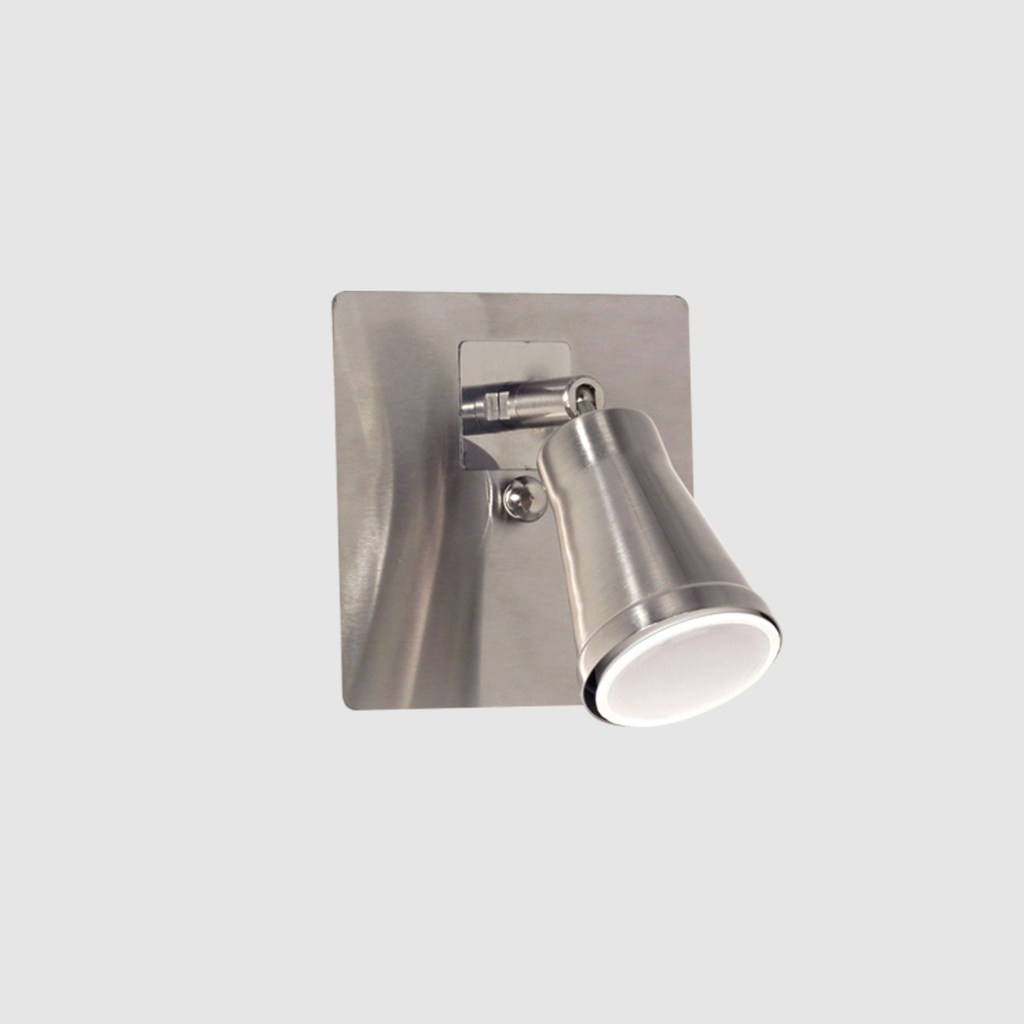 Spot "DUBLIN" 1 x GU-10 (125x110) con movimiento ACERO