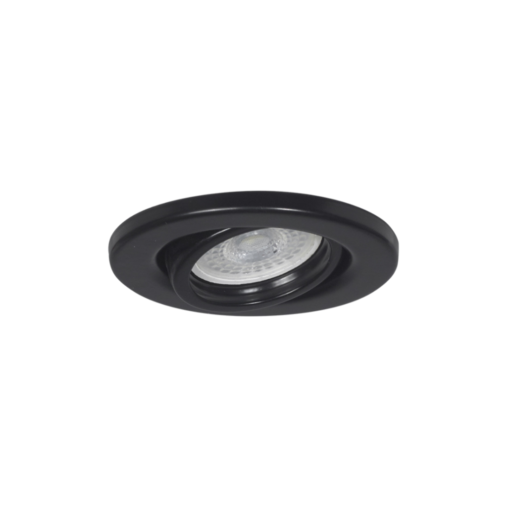 Spot de embutir Ø 105 mm. c/portalamp GZ-10 NEGRO BRILLOSO