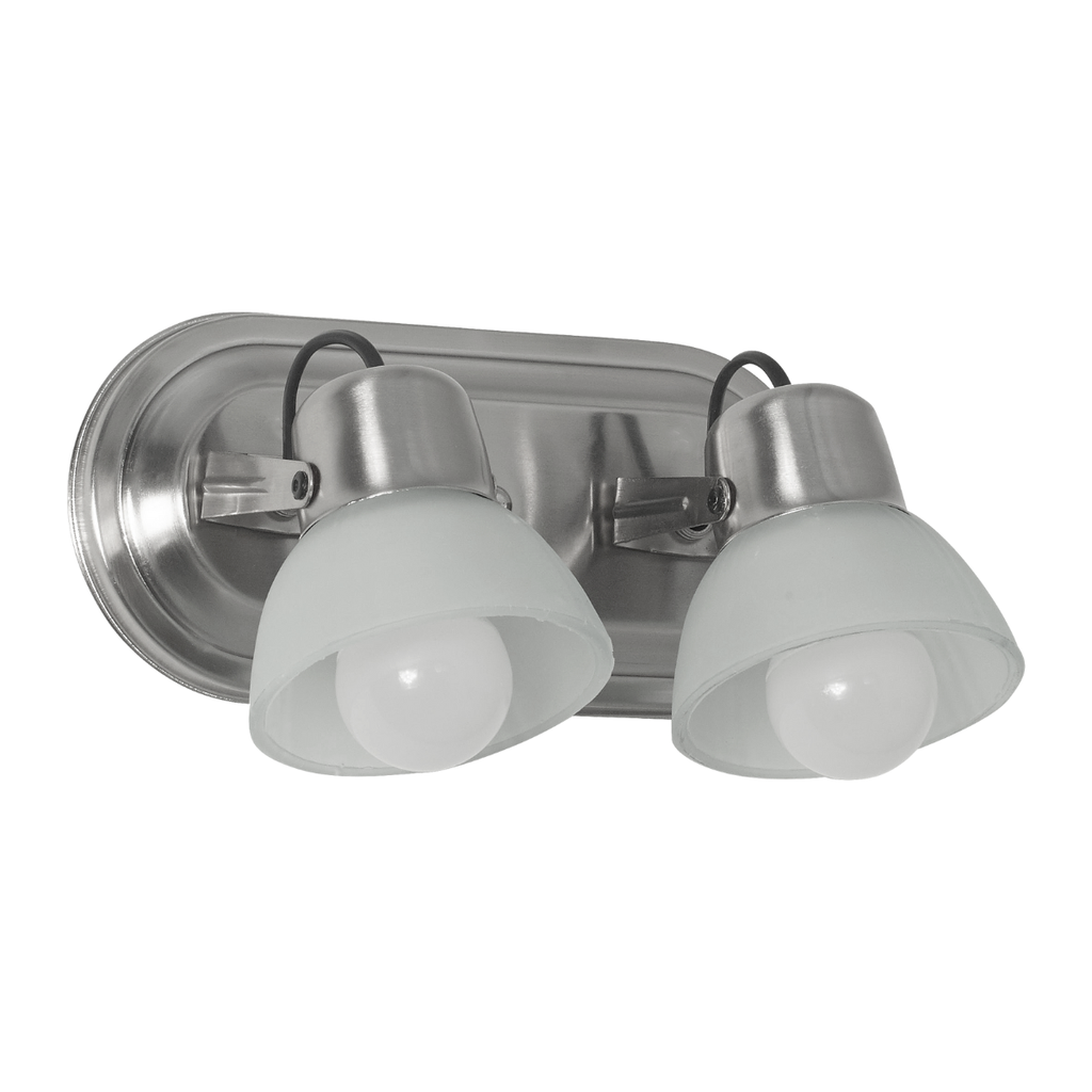 Spot oval de 2 luces "FRANCIA" c/tulipa satinada PLATIL