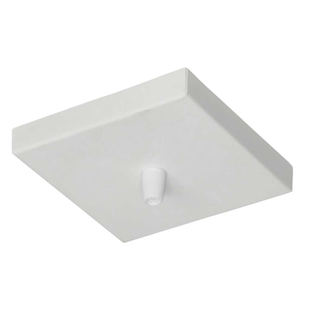 Florón p/colgante de 1 luz sin cable(115x115x16mm) BLANCO TEXTURADO