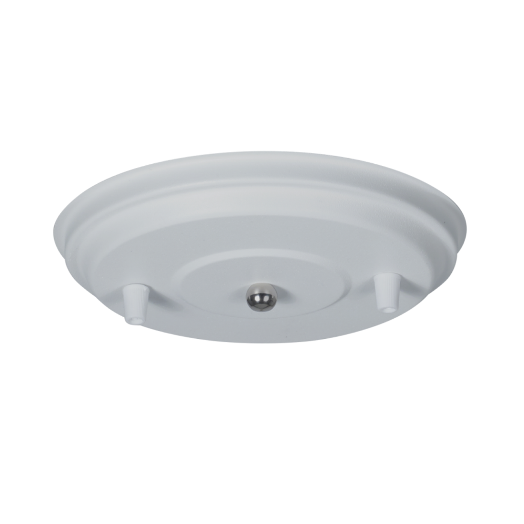 Plato p/colgante de 2 luces s/cable BLANCO TEXTURADO