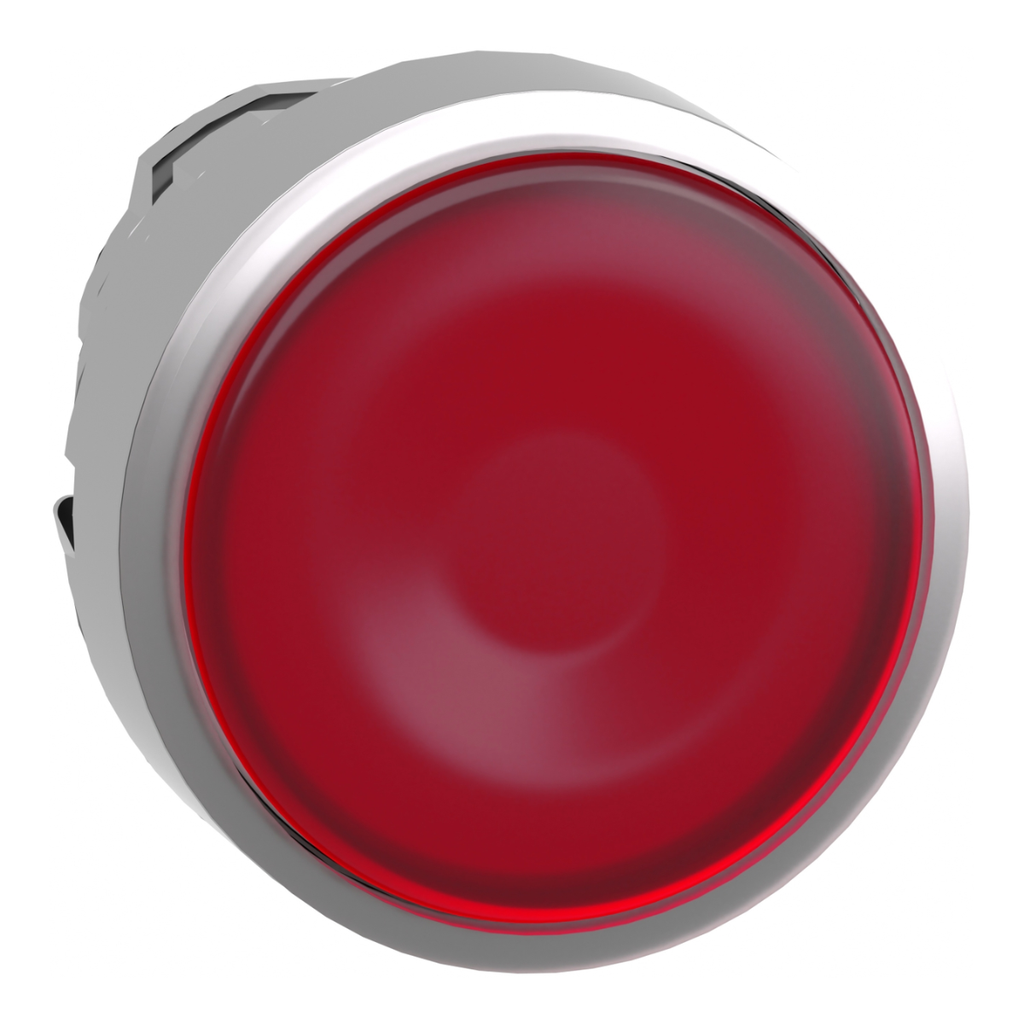 XB4 - Cabezal pulsador luminoso, sin led, rojo