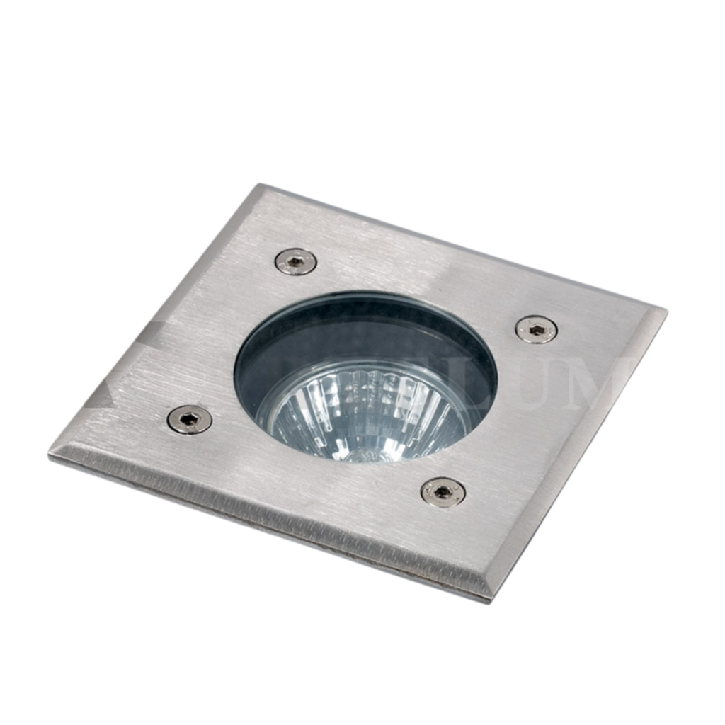 Spot Embutir CRIP P/ Dicro con Zòcalo GU10  Apto intemperie.  Incluye bornera, prensacable y camisa para fijación.