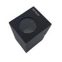 Unidireccional NICO II GU10  de aplicar en pared apto para intemperie. Cuerpo construido en chapa de acero galvanizado. Difusor de vidrio. 