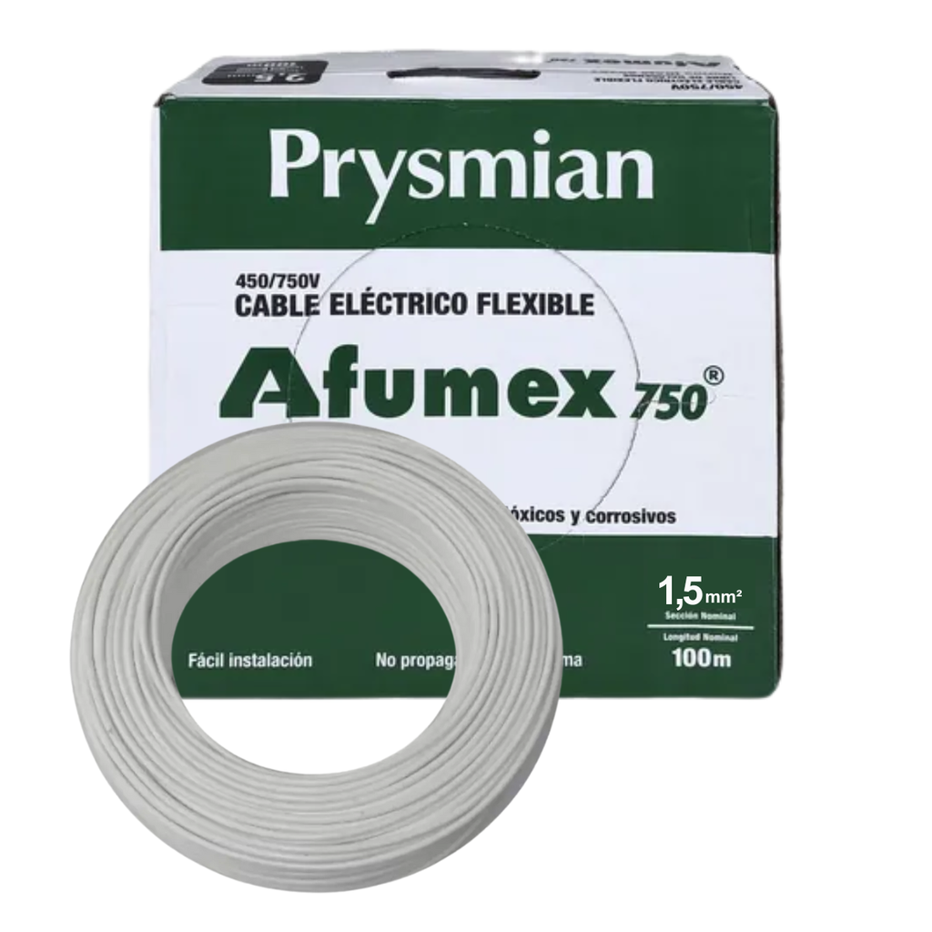 Cable unipolar LH 1,50 mm² Blanco Prysmian