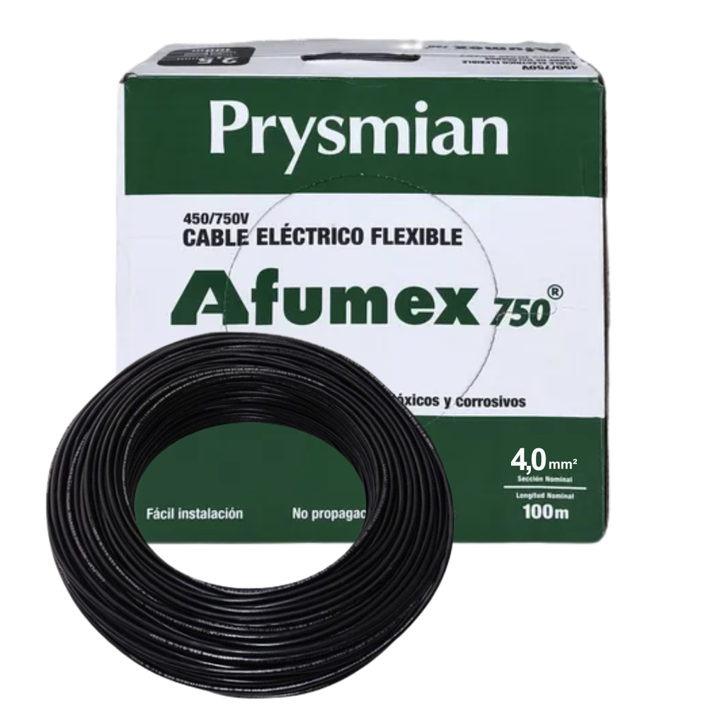 Cable unipolar LH 4 mm² Negro Prysmian