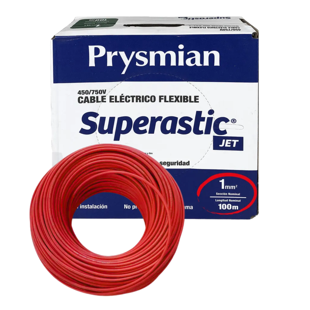Cable unipolar 1 mm Rojo Prysmian
