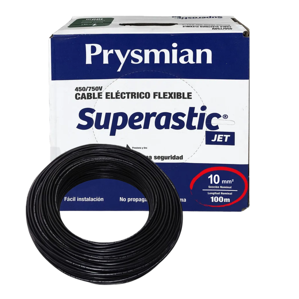 Cable unipolar 10 mm Negro Prysmian