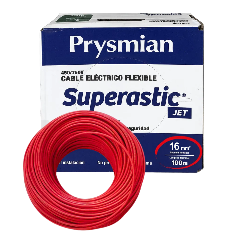 Cable unipolar 16 mm Rojo Prysmian