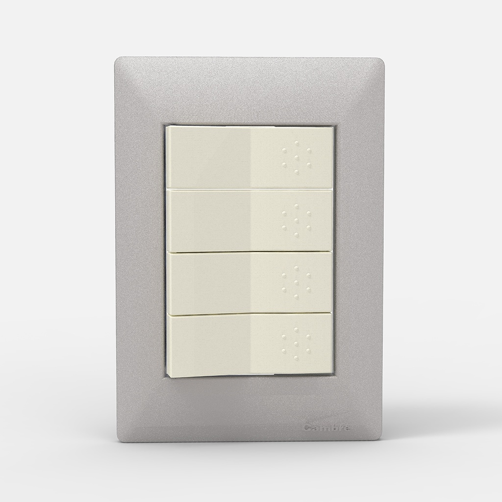 TAPA 4 MODULOS SIGLO XXII ALUMINIO