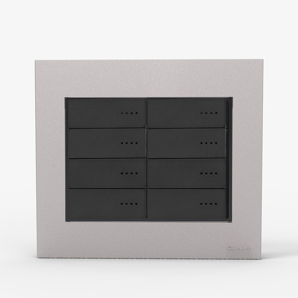 TAPA Y DISTANCIADOR BAUHAUS 8 MODULOS ALUMINIZADA