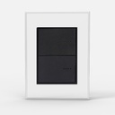 TAPA Y DISTANCIADOR BAUHAUS VIDRIO BLANCO